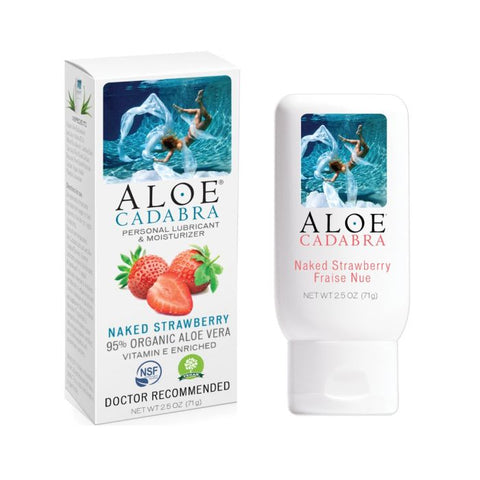 Aloe Cadabra Organic Lubricant - 2.5 oz Bottle Naked Strawberry