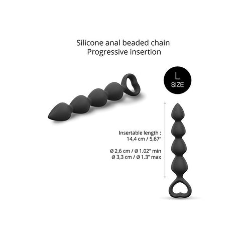 Love to Love Bing Bang Anal Bead - Black Onyx Large