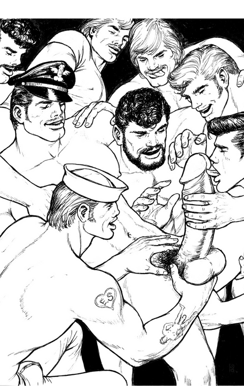 Tom of Finland Adult Coloring Book | Peachy Kings