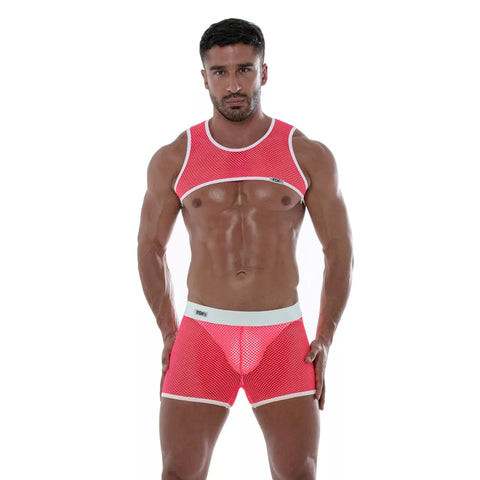 NEON MESH SHORTS PINK | TOF