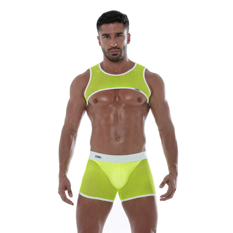 NEON MESH SHORTS YELLOW | TOF