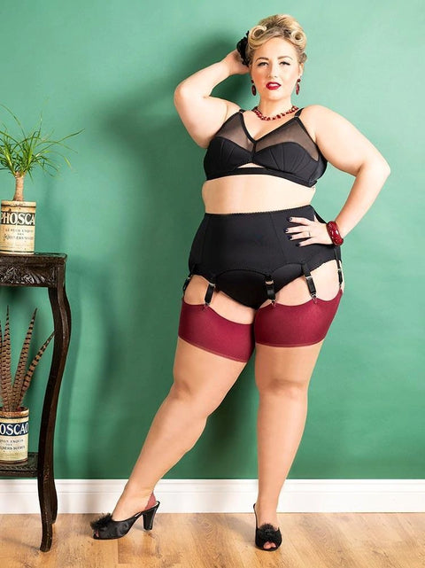 Curve Seamed Stockings Champagne Claret | What Katie Did